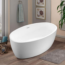 Load image into Gallery viewer, Altair Bathtub Altair Jolie 55" x 32" Freestanding Soaking Acrylic Bathtub 51055-BAT-WH-F