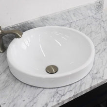 Load image into Gallery viewer, Bellaterra Home Vanity BellaTerra Home 37" Single sink vanity in Blue finish with White carrara marble and Left door/Round Left sink 400700-37L-BU-WMRDL