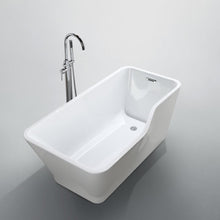 Load image into Gallery viewer, Bellaterra Home Vanity BellaTerra Home Florence 59 inch Freestanding Bathtub in Glossy White