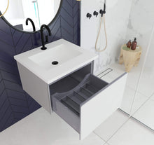 Load image into Gallery viewer, LAVIVA Vanity LAVIVA 313VTR-24CW-MW Vitri 24 - Cloud White Cabinet + Matte White VIVA Stone Solid Surface Countertop