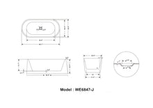 Load image into Gallery viewer, Legion Furniture Bathtub Legion Furniture WE6847 66" White Acrylic Tub, No Faucet