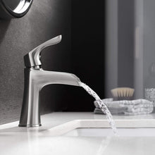 Load image into Gallery viewer, Vinnova Bathroom Faucets Satin Nickel $169.00 *Vinnova Althea Single-Handle Basin Bathroom Faucet