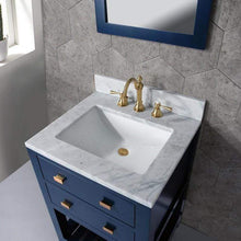 Load image into Gallery viewer, Water Creation Vanity Water Creation MA24C-0612MB Madalyn 24 Inch Monarch Blue Single Sink Bathroom Vanity With Satin Brass Faucet