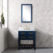 Load image into Gallery viewer, Water Creation Vanity Water Creation MA24C-0612MB Madalyn 24 Inch Monarch Blue Single Sink Bathroom Vanity With Satin Brass Faucet
