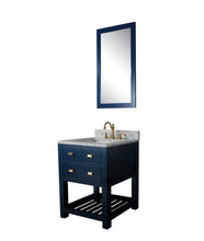 Load image into Gallery viewer, Water Creation Vanity Water Creation MA24C-0612MB Madalyn 24 Inch Monarch Blue Single Sink Bathroom Vanity With Satin Brass Faucet