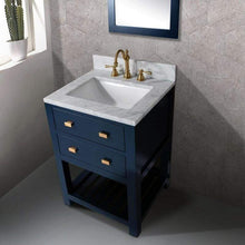 Load image into Gallery viewer, Water Creation Vanity Water Creation MA24C-0612MB Madalyn 24 Inch Monarch Blue Single Sink Bathroom Vanity With Satin Brass Faucet