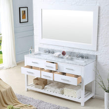 Load image into Gallery viewer, Water Creation Vanity Water Creation MA60CW01PW-R60BX0901 60 Inch Pure White Double Sink Bathroom Vanity With Matching Framed Mirror And Faucet From The Madalyn Collection