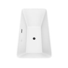 Load image into Gallery viewer, Wyndham Collection Bathtub Wyndham Collection WCBTK150459MBTRIM Tiffany 59 Inch Freestanding Bathtub in White with Matte Black Drain and Overflow Trim