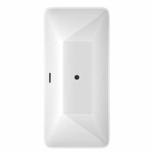Load image into Gallery viewer, Wyndham Collection Bathtub Wyndham Collection WCBTK150467MBTRIM Tiffany 67 Inch Freestanding Bathtub in White with Matte Black Drain and Overflow Trim