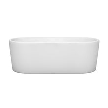 Load image into Gallery viewer, Wyndham Collection Bathtub Wyndham Collection WCBTK151167 Ursula 67 Inch Freestanding Bathtub in White with Polished Chrome Drain and Overflow Trim