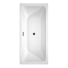Load image into Gallery viewer, Wyndham Collection Bathtub Wyndham Collection WCBTK151967MBTRIM Galina 67 Inch Freestanding Bathtub in White with Matte Black Drain and Overflow Trim
