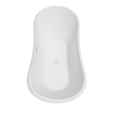Load image into Gallery viewer, Wyndham Collection Bathtub Wyndham Collection WCBTK152871SWTRIM Bolera 71 Inch Freestanding Bathtub in White with Shiny White Drain and Overflow Trim