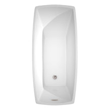 Load image into Gallery viewer, Wyndham Collection Bathtub Wyndham Collection WCBTK153367BNTRIM Antigua 67 Inch Freestanding Bathtub in White with Brushed Nickel Drain and Overflow Trim