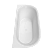 Load image into Gallery viewer, Wyndham Collection Bathtub Wyndham Collection WCBTM153567SWTRIM Cybill 67 Inch Freestanding Bathtub in White with Shiny White Drain and Overflow Trim