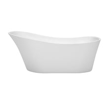 Load image into Gallery viewer, Wyndham Collection Bathtub Wyndham Collection WCBTO85467 Janice 67 Inch Freestanding Bathtub in White with Polished Chrome Drain and Overflow Trim