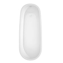 Load image into Gallery viewer, Wyndham Collection Bathtub Wyndham Collection WCBTO85666SWTRIM Margaret 66 Inch Freestanding Bathtub in White with Shiny White Drain and Overflow Trim