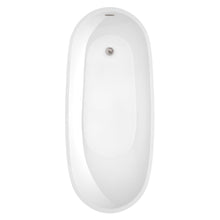 Load image into Gallery viewer, Wyndham Collection Bathtub Wyndham Collection WCBTO85968BNTRIM Florence 68 Inch Freestanding Bathtub in White with Brushed Nickel Drain and Overflow Trim
