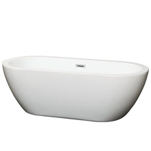 Load image into Gallery viewer, Wyndham Collection Bathtub Wyndham Collection WCOBT100268 Soho 68 Inch Freestanding Bathtub in White with Polished Chrome Drain and Overflow Trim