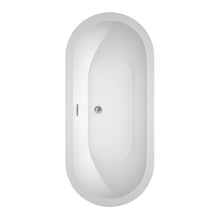 Load image into Gallery viewer, Wyndham Collection Bathtub Wyndham Collection WCOBT100268ATP11BN Soho 68 Inch Freestanding Bathtub in White with Floor Mounted Faucet, Drain and Overflow Trim in Brushed Nickel