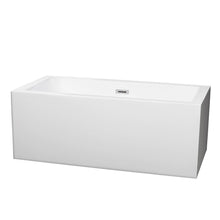 Load image into Gallery viewer, Wyndham Collection Bathtub Wyndham Collection WCOBT101160 Melody 60 Inch Freestanding Bathtub in White with Polished Chrome Drain and Overflow Trim