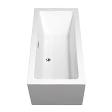 Load image into Gallery viewer, Wyndham Collection Bathtub Wyndham Collection WCOBT101160 Melody 60 Inch Freestanding Bathtub in White with Polished Chrome Drain and Overflow Trim