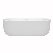 Load image into Gallery viewer, Wyndham Collection Bathtub Wyndham Collection WCOBT101371 Juliette 71 Inch Freestanding Bathtub in White with Polished Chrome Drain and Overflow Trim