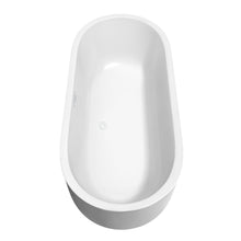 Load image into Gallery viewer, Wyndham Collection Bathtub Wyndham Collection WCOBT101371SWTRIM Juliette 71 Inch Freestanding Bathtub in White with Shiny White Drain and Overflow Trim