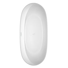 Load image into Gallery viewer, Wyndham Collection Bathtub Wyndham Collection WCOBT101470SWTRIM Rebecca 70 Inch Freestanding Bathtub in White with Shiny White Drain and Overflow Trim