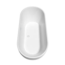 Load image into Gallery viewer, Wyndham Collection Bathtub Wyndham Collection WCOBT200067SWTRIM Brooklyn 67 Inch Freestanding Bathtub in White with Shiny White Drain and Overflow Trim