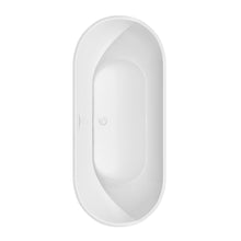 Load image into Gallery viewer, Wyndham Collection Bathtub Wyndham Collection WCOBT200067SWTRIM Brooklyn 67 Inch Freestanding Bathtub in White with Shiny White Drain and Overflow Trim