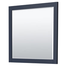 Load image into Gallery viewer, Wyndham Collection Vanity Wyndham Collection WCF292936SBLK4INTM34 Miranda 36 Inch Single Bathroom Vanity in Dark Blue, 4 Inch Thick Matte White Solid Surface Countertop, Integrated Sink, Brushed Gold Trim, 34 Inch Mirror