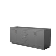 Load image into Gallery viewer, Wyndham Collection Vanity Wyndham Collection WCF292980DKGCXSXXMXX Miranda 80 Inch Double Bathroom Vanity in Dark Gray, No Countertop, No Sink, Brushed Nickel Trim