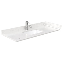 Load image into Gallery viewer, Wyndham Collection Vanity Wyndham Collection WCS202048SWHC2UNSM46 Deborah 48 Inch Single Bathroom Vanity in White, Light-Vein Carrara Cultured Marble Countertop, Undermount Square Sink, 46 Inch Mirror