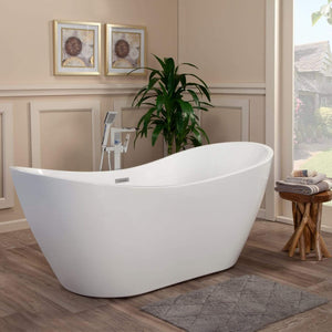 Altair Bathtub Altair Alana 70" x 32" Freestanding Soaking Acrylic Bathtub 50270-BAT-WH-F