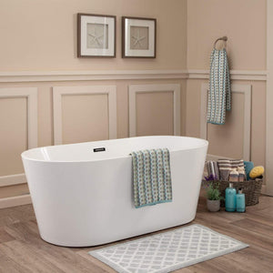 Altair Bathtub Altair Cielo 59" x 30" Freestanding Soaking Acrylic Bathtub 50859-BAT-WH-F
