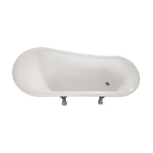 Altair Bathtub Altair Geneva 69" x 30" Clawfoot Soaking Acrylic Bathtub 50169-BAT-WH-C