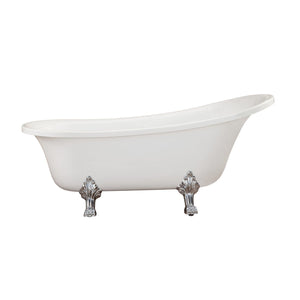 Altair Bathtub Altair Geneva 69" x 30" Clawfoot Soaking Acrylic Bathtub 50169-BAT-WH-C