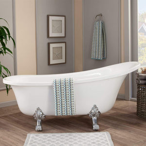 Altair Bathtub Altair Geneva 69" x 30" Clawfoot Soaking Acrylic Bathtub 50169-BAT-WH-C