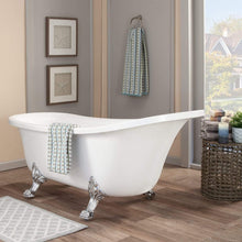 Load image into Gallery viewer, Altair Bathtub Altair Geneva 69&quot; x 30&quot; Clawfoot Soaking Acrylic Bathtub 50169-BAT-WH-C