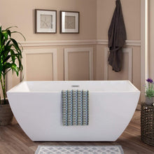 Load image into Gallery viewer, Altair Bathtub Altair Montague 59&quot; x 30&quot; Freestanding Soaking Acrylic Bathtub 50959-BAT-WH-F