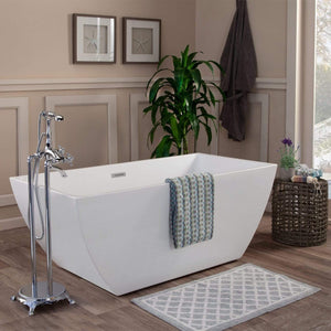 Altair Bathtub Altair Montague 59" x 30" Freestanding Soaking Acrylic Bathtub 50959-BAT-WH-F