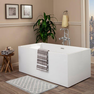 Altair Bathtub Altair Persephone 59" x 30" Freestanding Soaking Acrylic Bathtub 50759-BAT-WH-F
