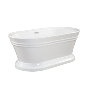 Altair Bathtub Altair Solace 59" x 30" Freestanding Soaking Acrylic Bathtub 50559-BAT-WH-F