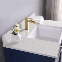 Load image into Gallery viewer, Altair Vanity Altair Georgia 36&quot; Single Bathroom Vanity Set in Jewelry Blue or White and Composite Carrara White Stone Top with White Farmhouse Basin