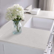 Load image into Gallery viewer, Altair Vanity Altair Georgia 48&quot; Single Bathroom Vanity Set in Jewelry Blue or White and Composite Carrara White Stone Top with White Farmhouse Basin