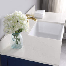 Load image into Gallery viewer, Altair Vanity Altair Georgia 48&quot; Single Bathroom Vanity Set in Jewelry Blue or White and Composite Carrara White Stone Top with White Farmhouse Basin