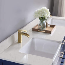 Load image into Gallery viewer, Altair Vanity Altair Georgia 72&quot; Double Bathroom Vanity Set in Jewelry Blue or White and Composite Carrara White Stone Top with White Farmhouse Basin