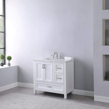 Load image into Gallery viewer, Altair Vanity Altair Isla 36&quot; Single Bathroom Vanity Set in Classic Blue, Gray or White Finish and Carrara White Marble Countertop