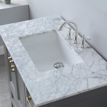 Load image into Gallery viewer, Altair Vanity Altair Isla 36&quot; Single Bathroom Vanity Set in Classic Blue, Gray or White Finish and Carrara White Marble Countertop