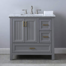 Load image into Gallery viewer, Altair Vanity Altair Isla 36&quot; Single Bathroom Vanity Set in Classic Blue, Gray or White Finish and Carrara White Marble Countertop